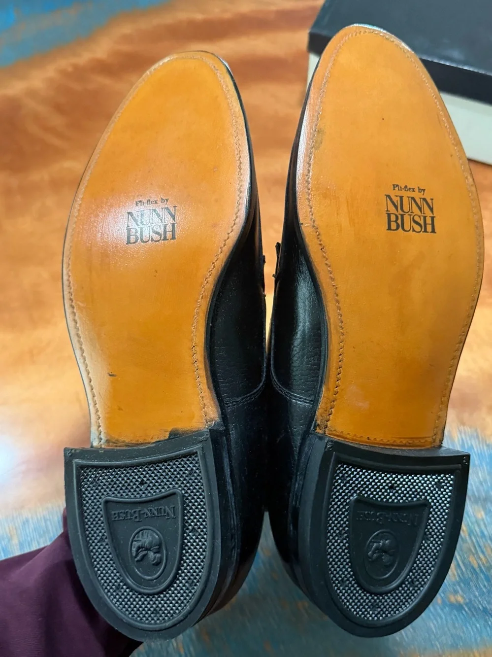 Vintage Deadstock Nunn Bush Classic Black Dress Shoes size 9 NIB